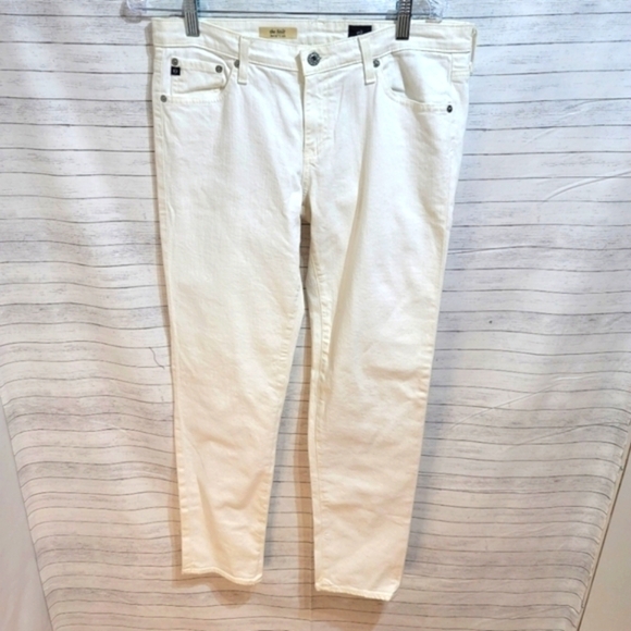 AG ADRIANO GOLDSCHMIED The STLIT CIGARETTE LEG WHITE JEANS, SZ 32 - Picture 2 of 12